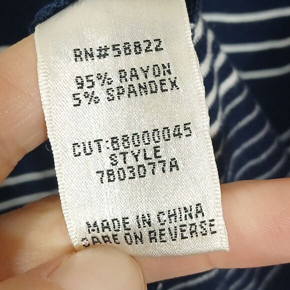 Sophie Max Blue White Striped Top - Picture 6 of 9